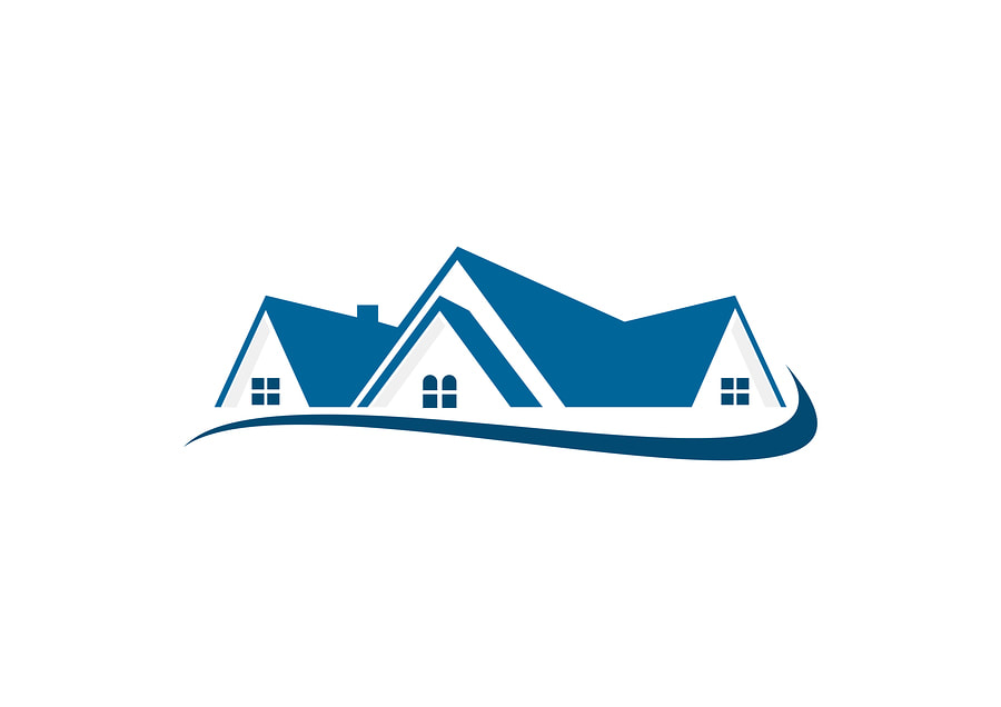 roofing services blue logo